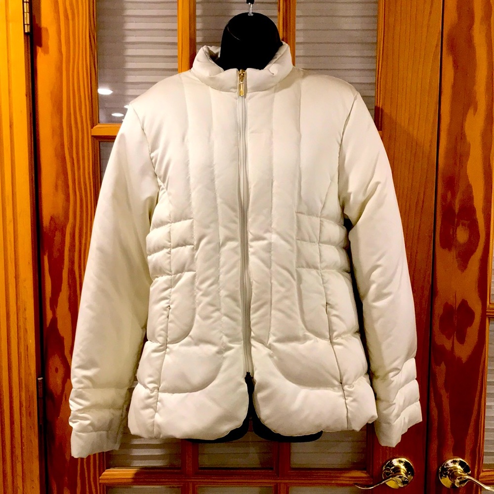 Moncler Size 3 White Puffer Jacket